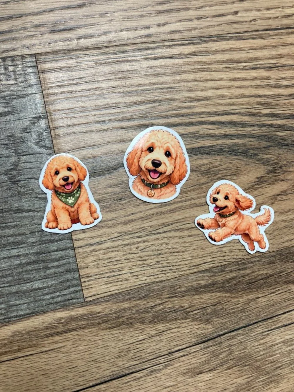 3 Flexible Dog Magnets Mini Goldendoodle Doodle Puppy Refrigerator Fridge Decor